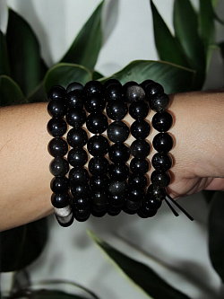 Black Obsidian Beaded Bracelets